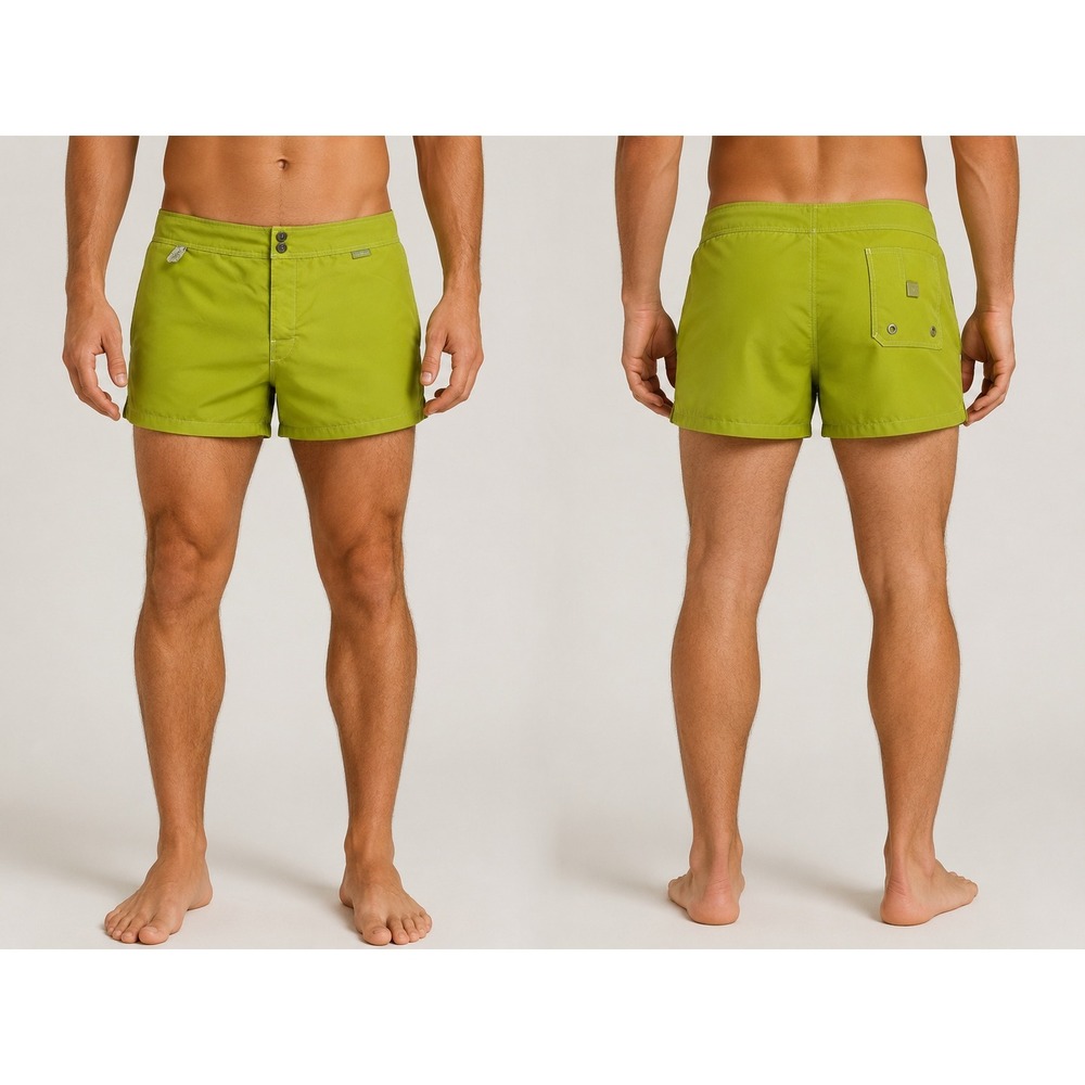 Liquid Wax Swim Trunks Mens Lime Green Board Shorts